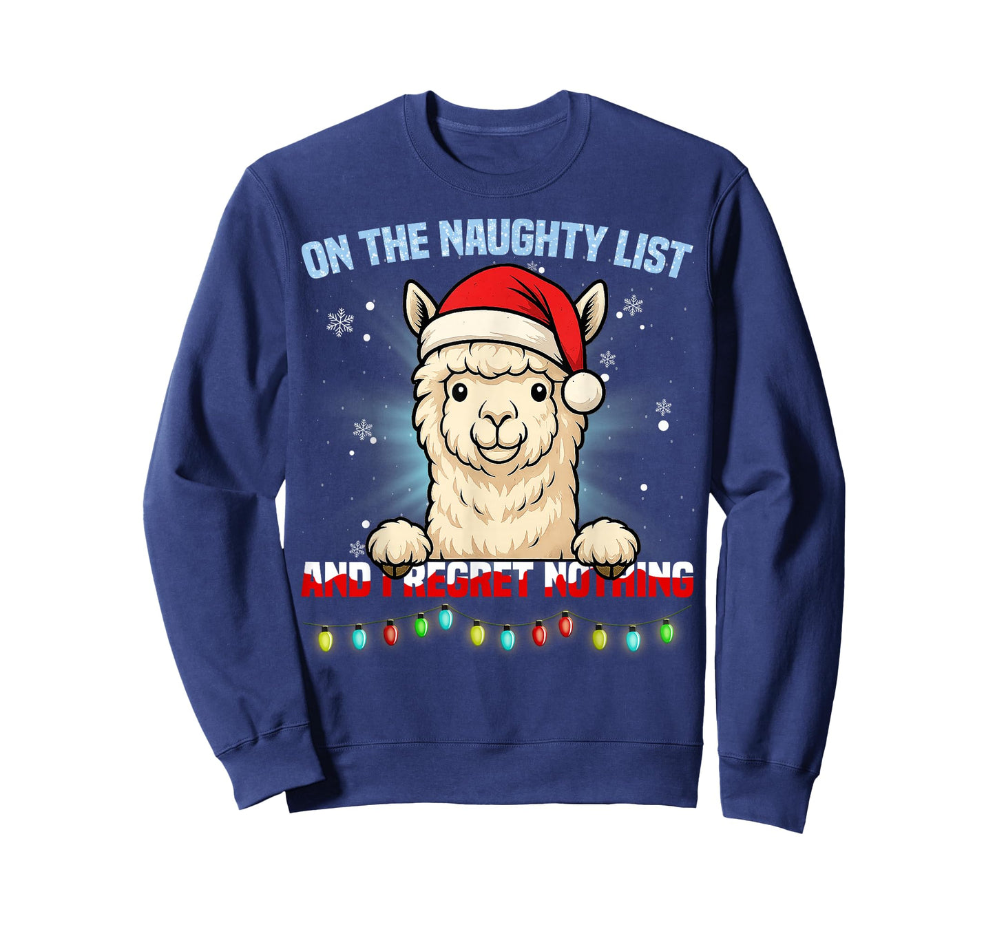 Funny Alpaca Christmas Santa Hat Xmas Gifts Men Women Kid T-Shirt