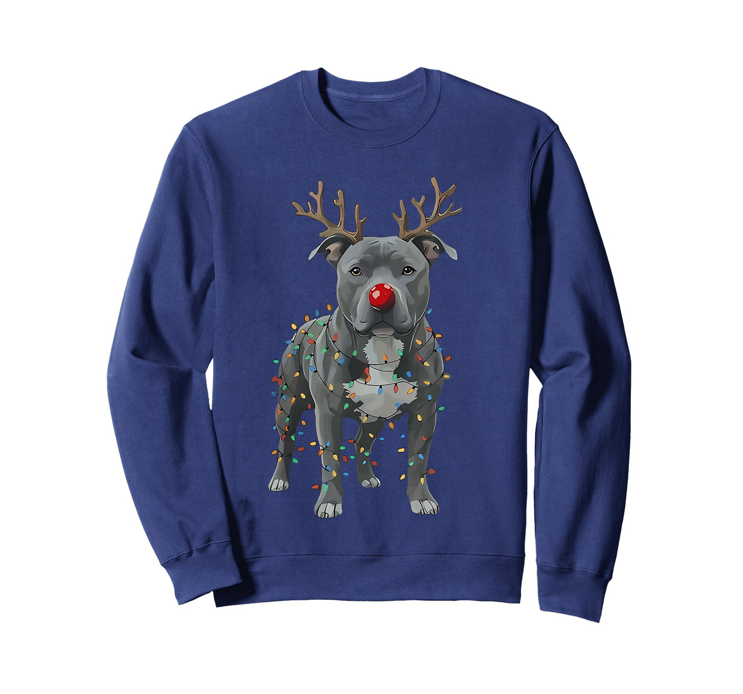 Christmas Pitbull Reindeer T-Shirt
