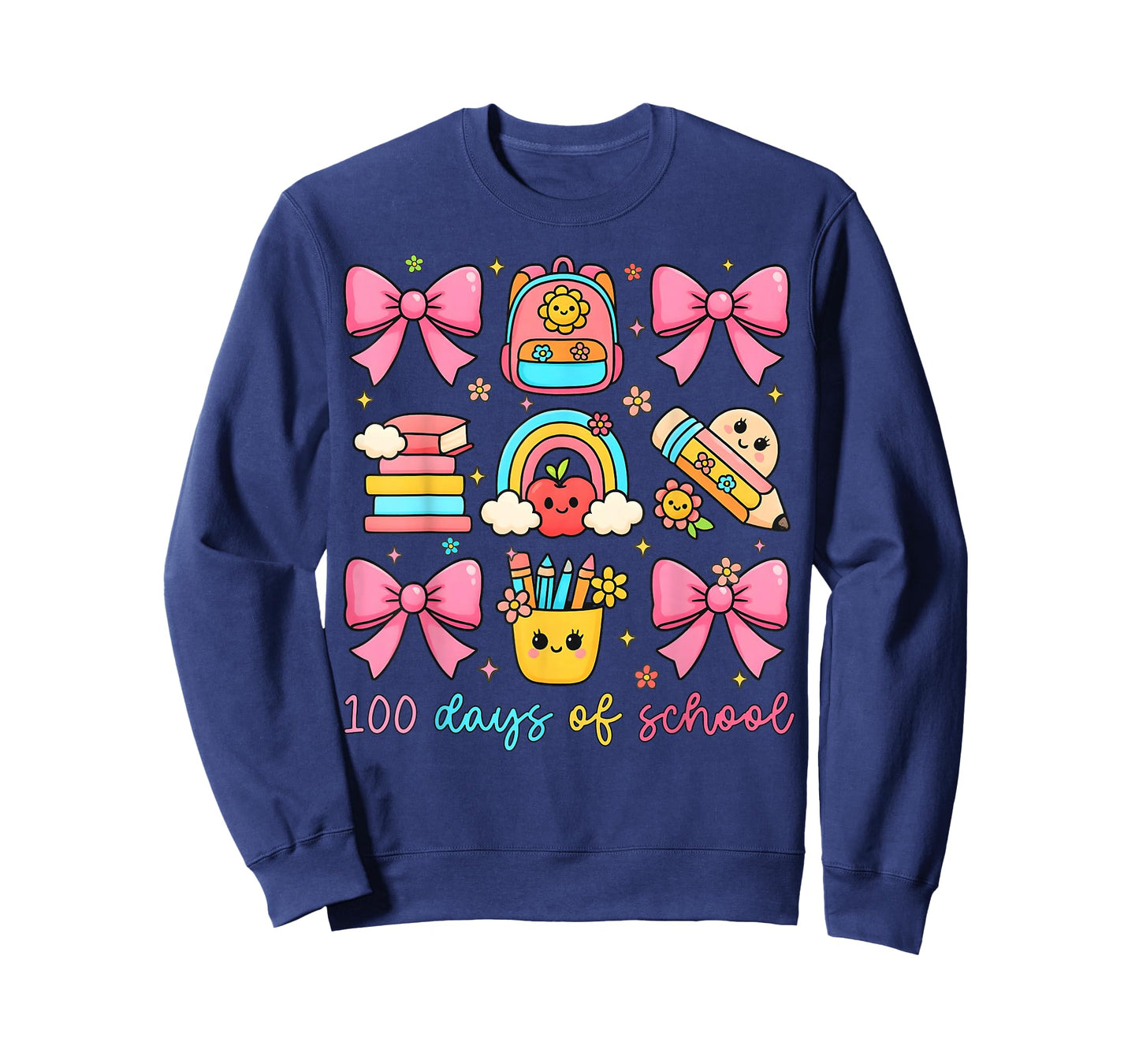 Coquette Bow 100th Day of School 100 Days Teacher Girls T-Shirt