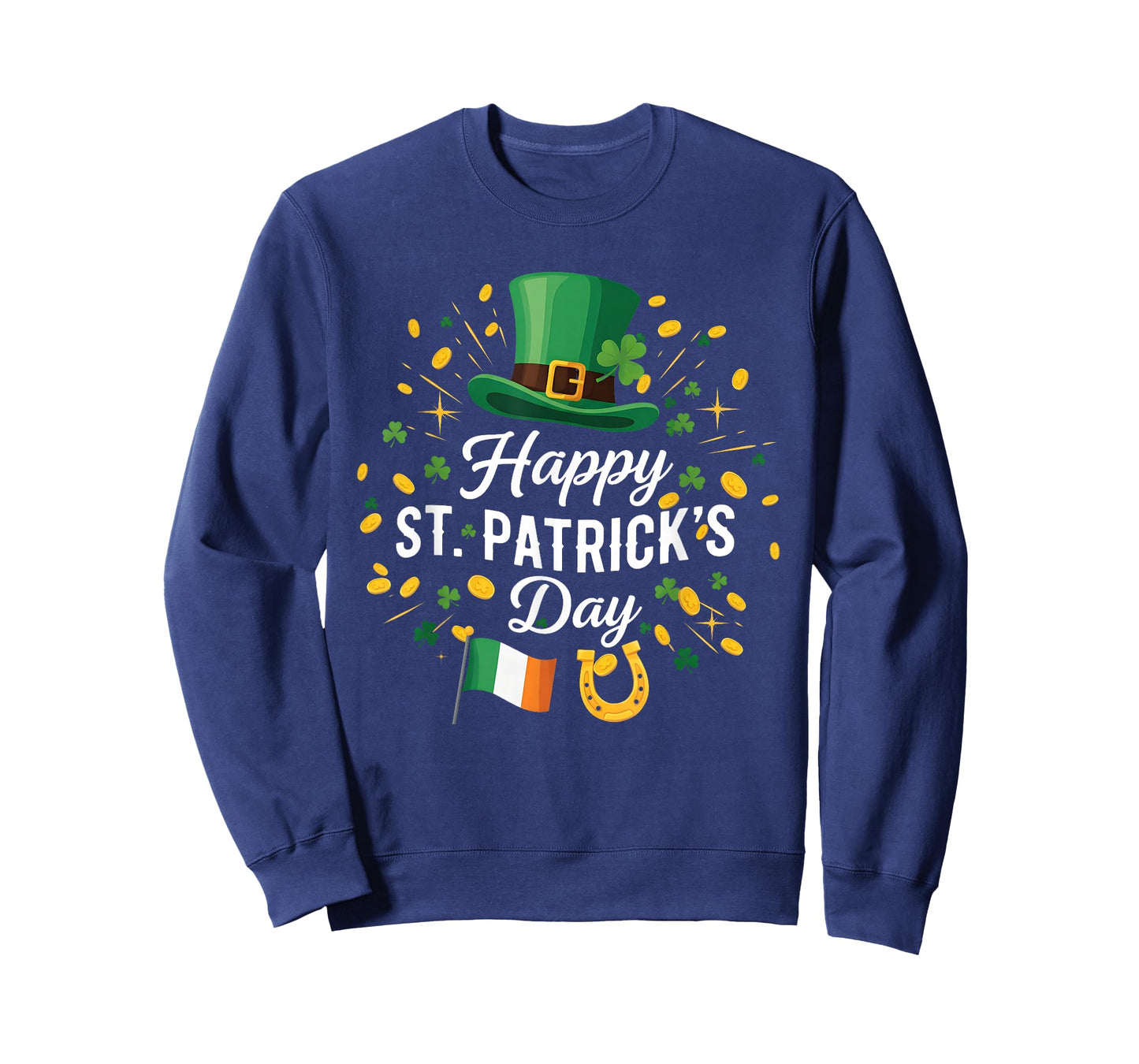 Happy St Patricks Day Leprechaun Hat Shamrock Irish Lucky T-Shirt