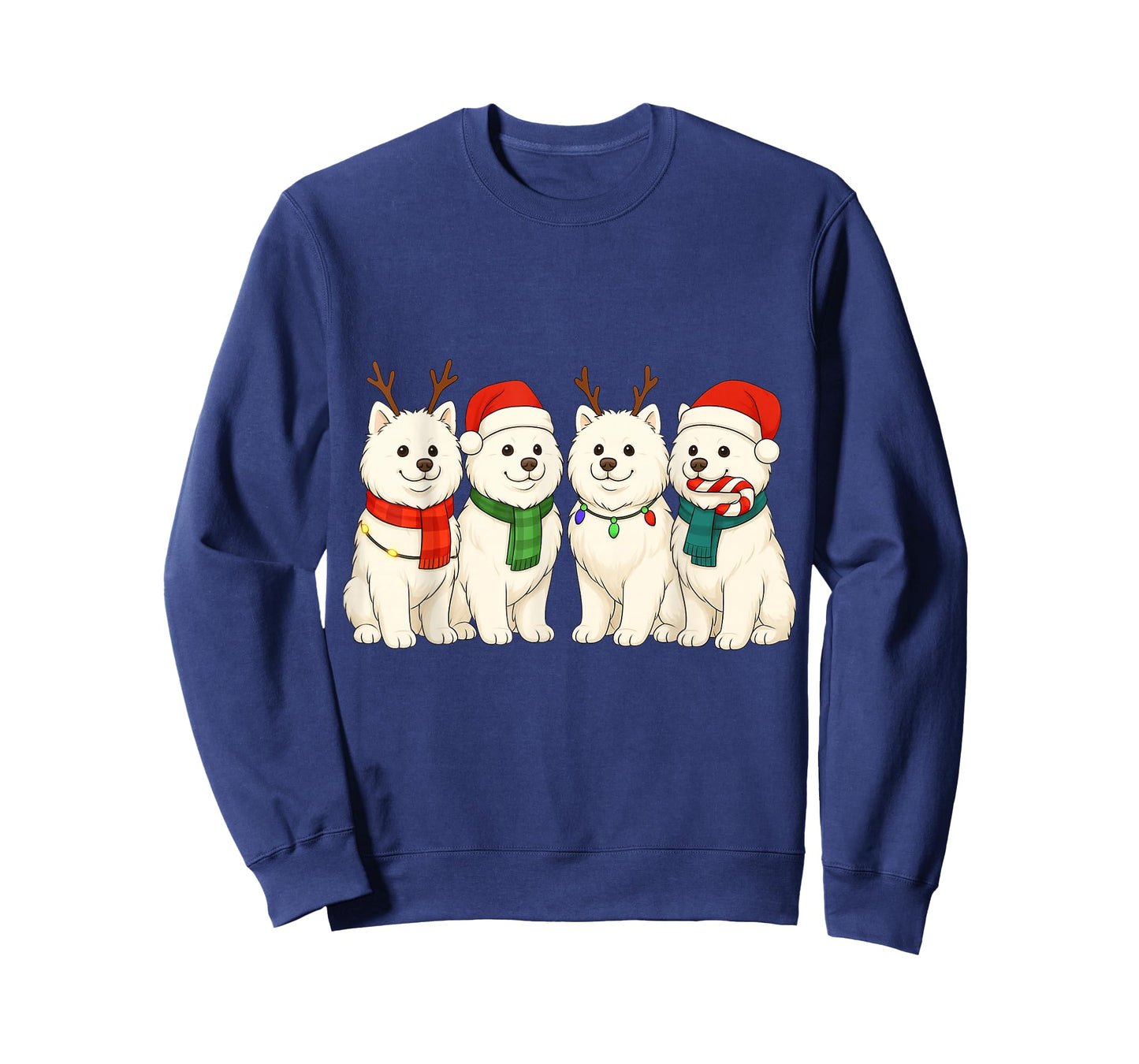 Samoyed Santa Hat Tee Dog Merry Christmas T-Shirt