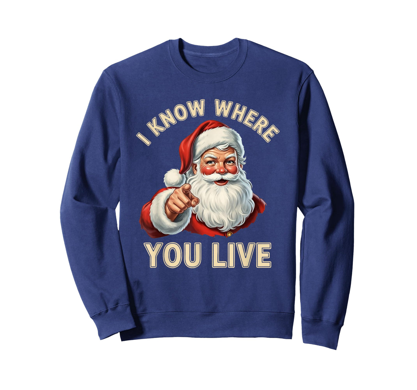 I Know Where You Live Santa Naughty and Nice Christmas Humor T-Shirt