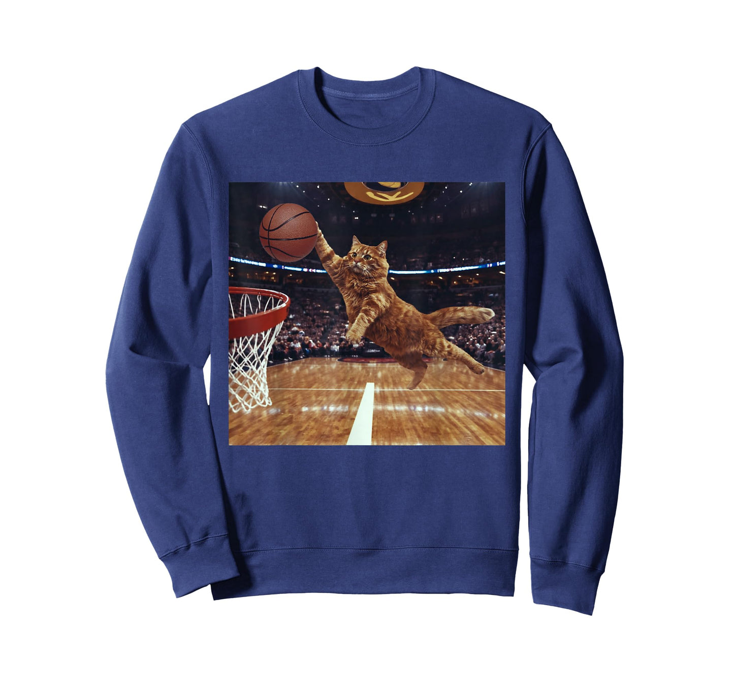 Cat Dunking Basketball Funny Meme Animal Lover Joke T-Shirt