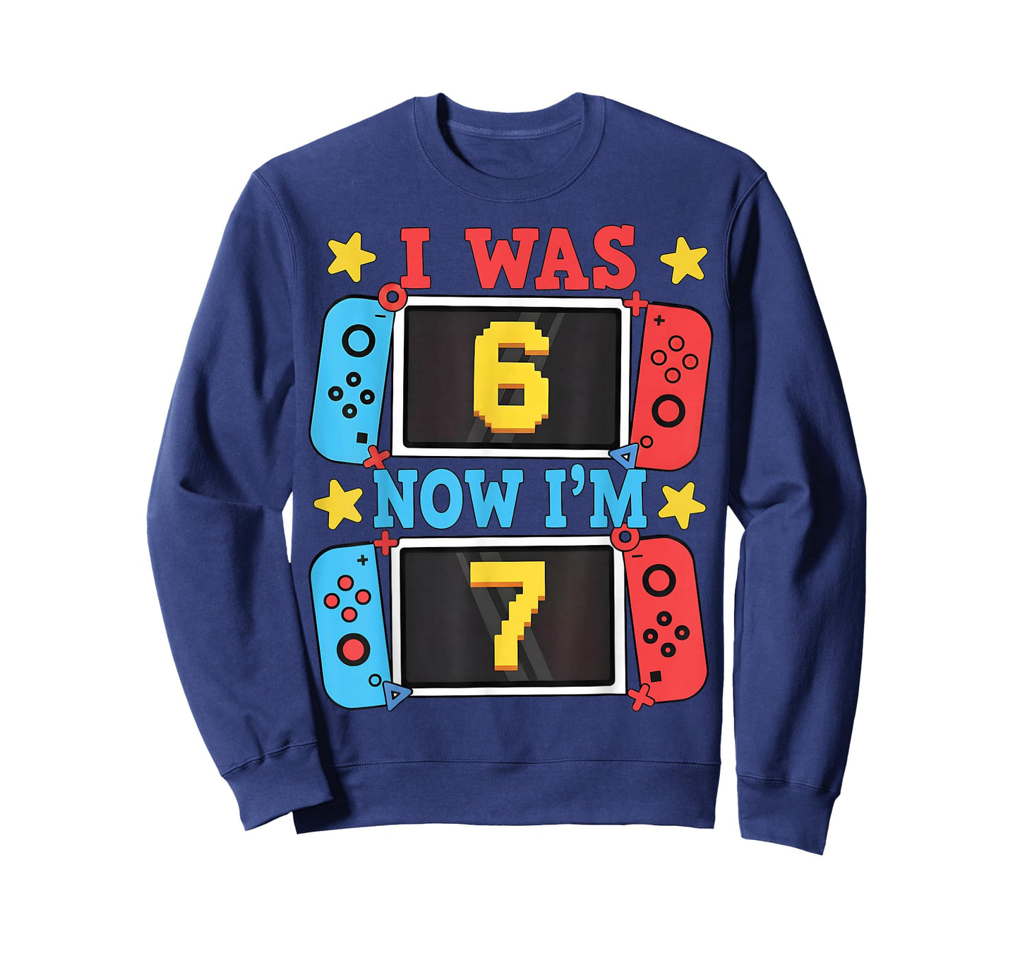 I was 6 Now Im 7 Gamer Birthday Boy Gift for Kid Boys Girl T-Shirt