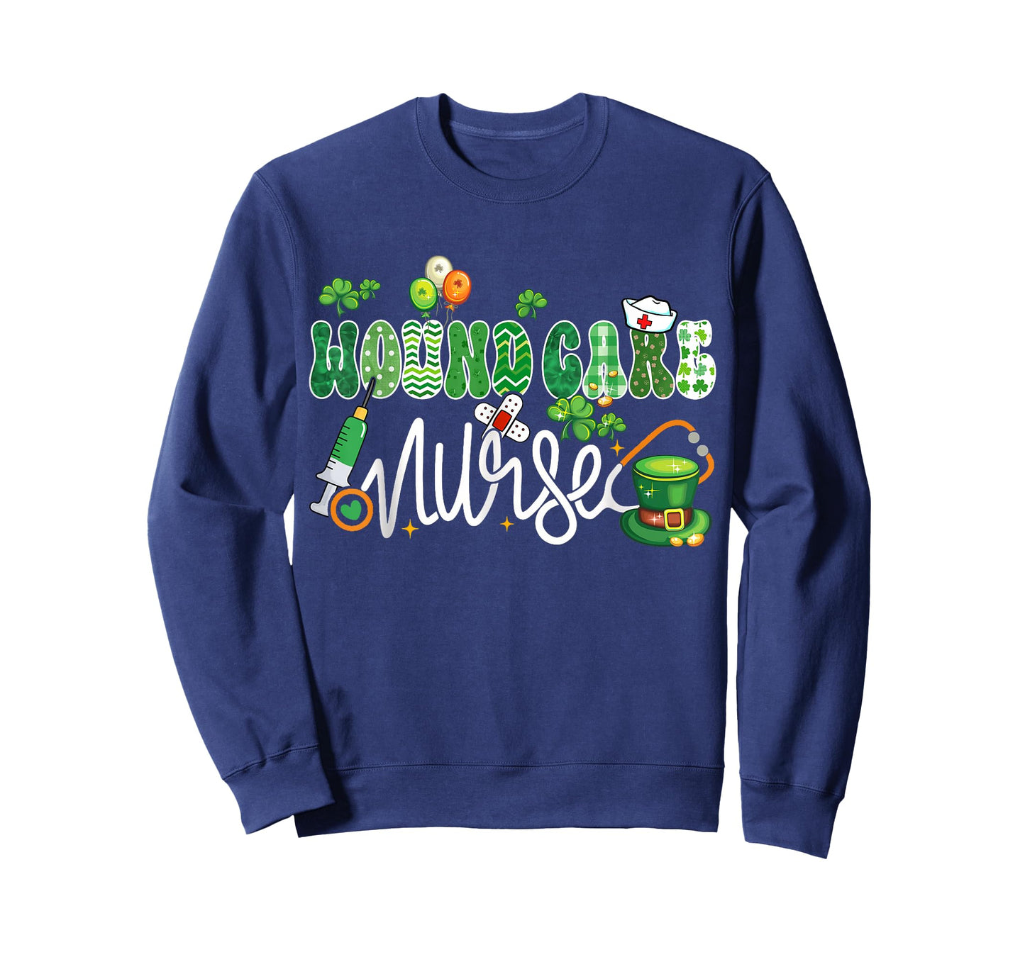 Wound Care Nurse Stethoscope Lucky Shamrock St Patricks Day T-Shirt