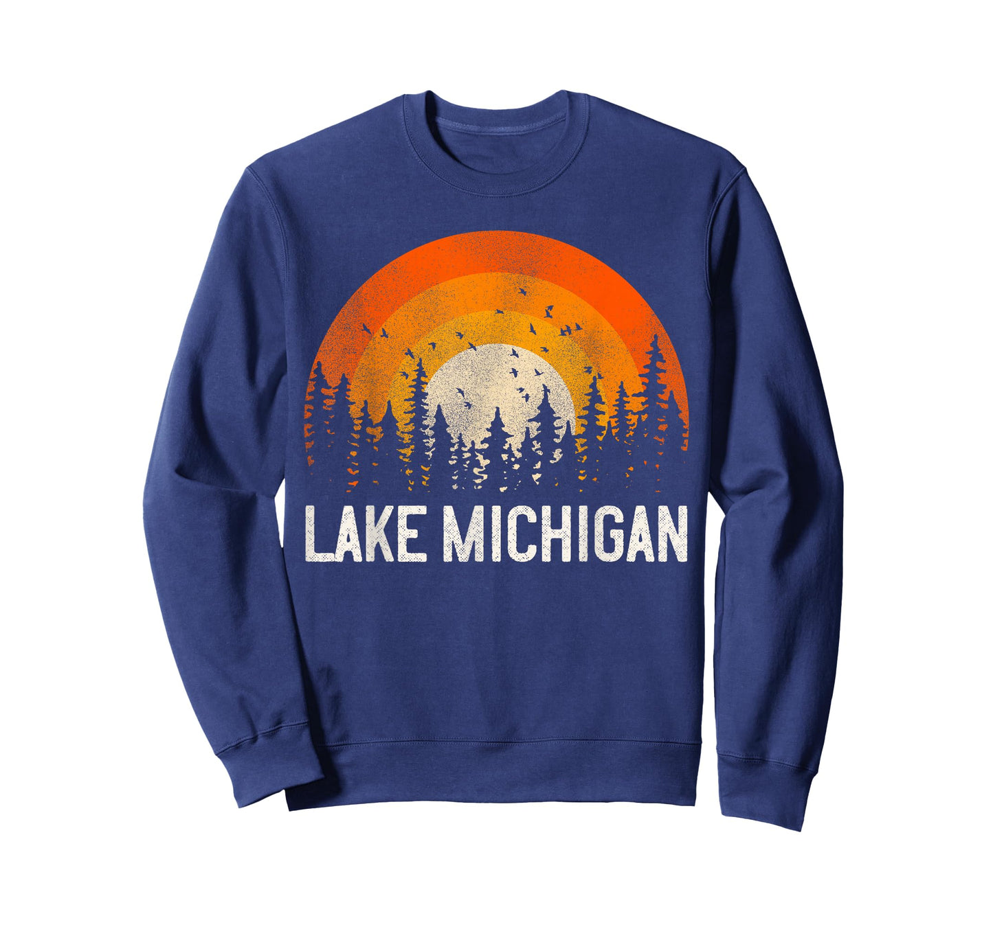 Lake Michigan - Vintage Men Women 70s 80s Graphic Cool Retro T-Shirt
