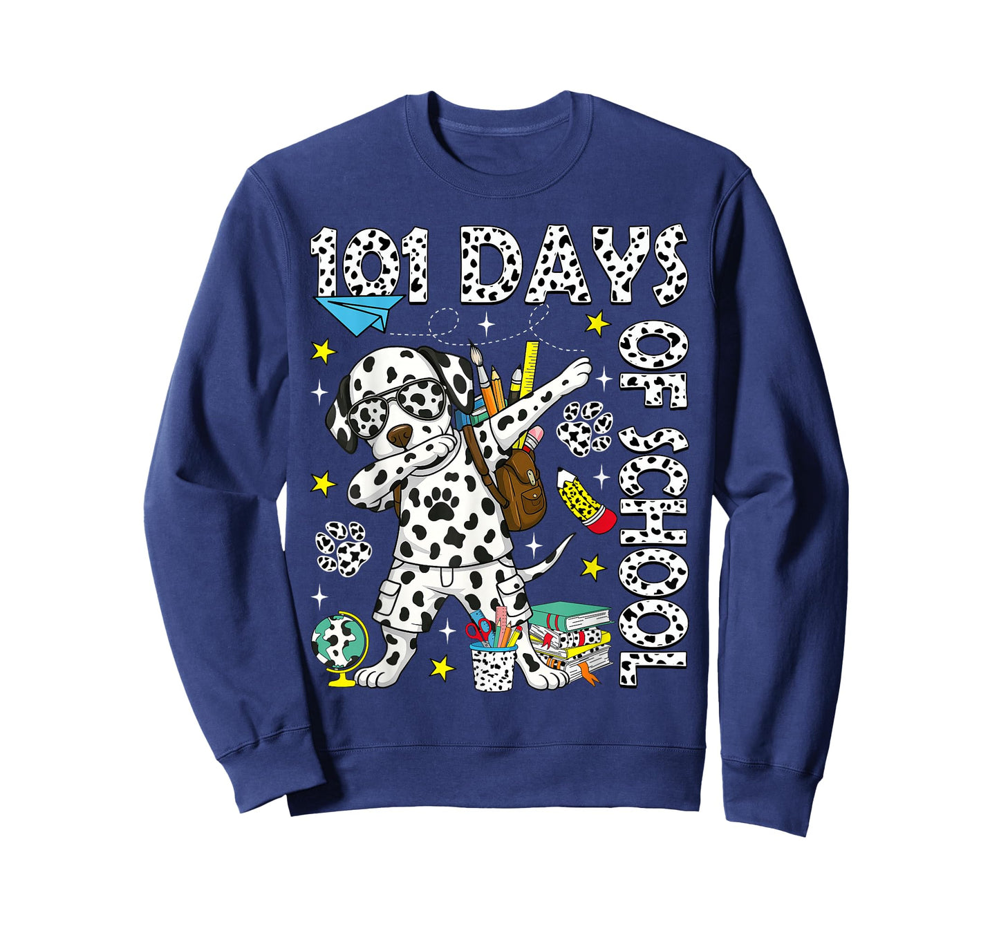 100 Days of School Dabbing Dalmatian Dog Teachers Boys Kids T-Shirt