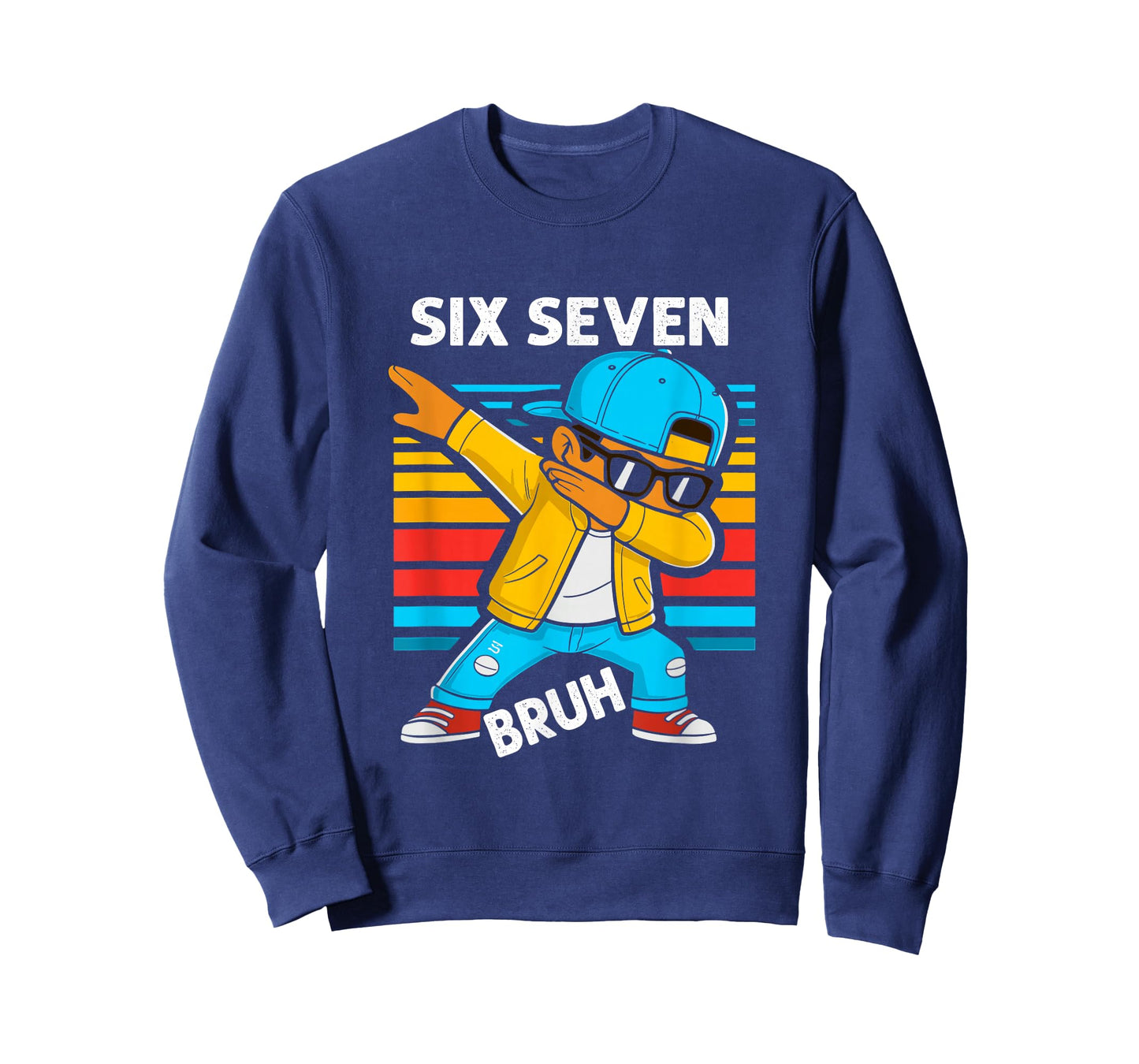 Dabbing Six Seven Bruh 67 Meme 6 7 Numbers Funny Boys Kids T-Shirt