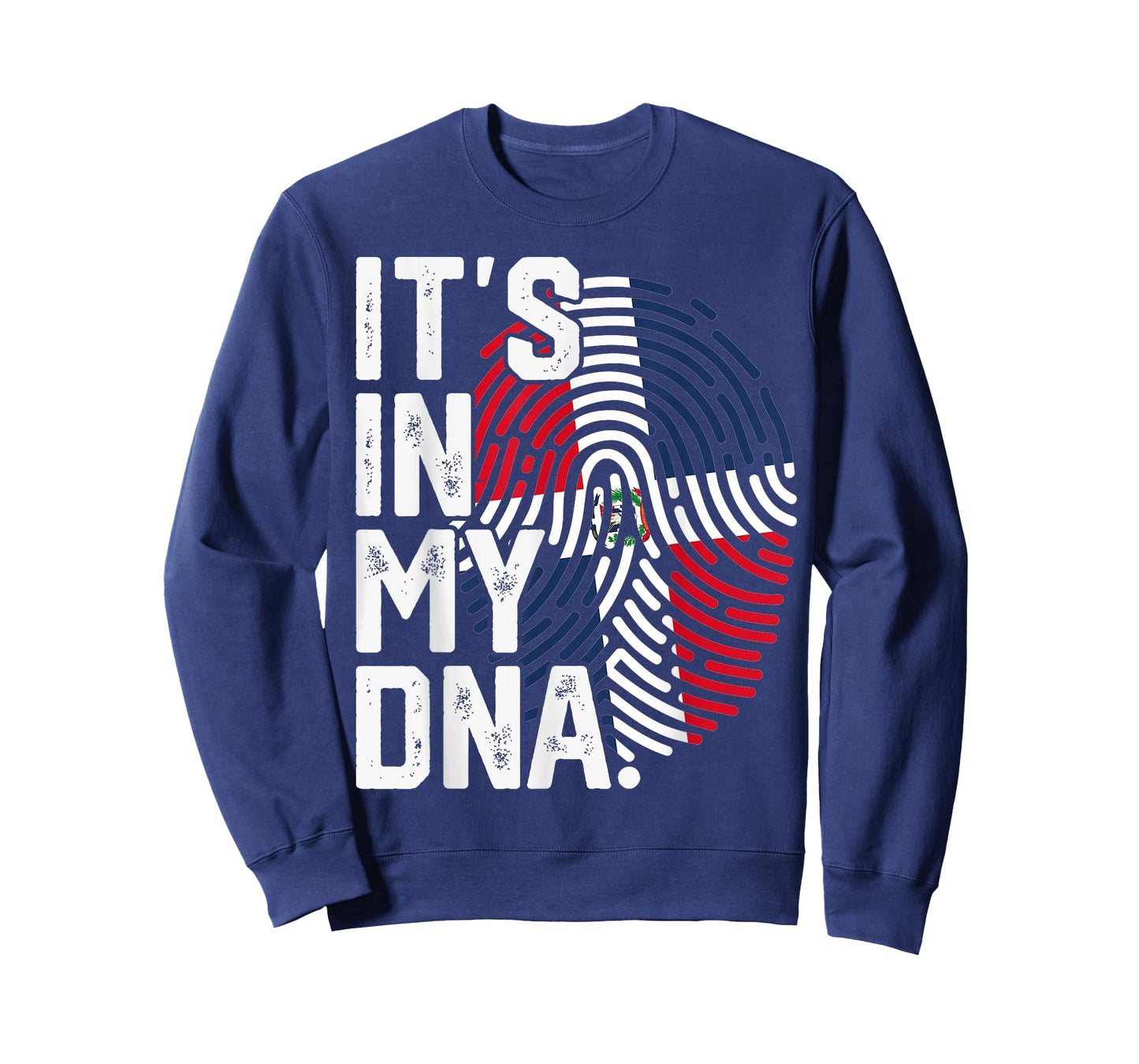 Dominican Republic Roots Flag Fingerprint Graphic Patriotic T-Shirt