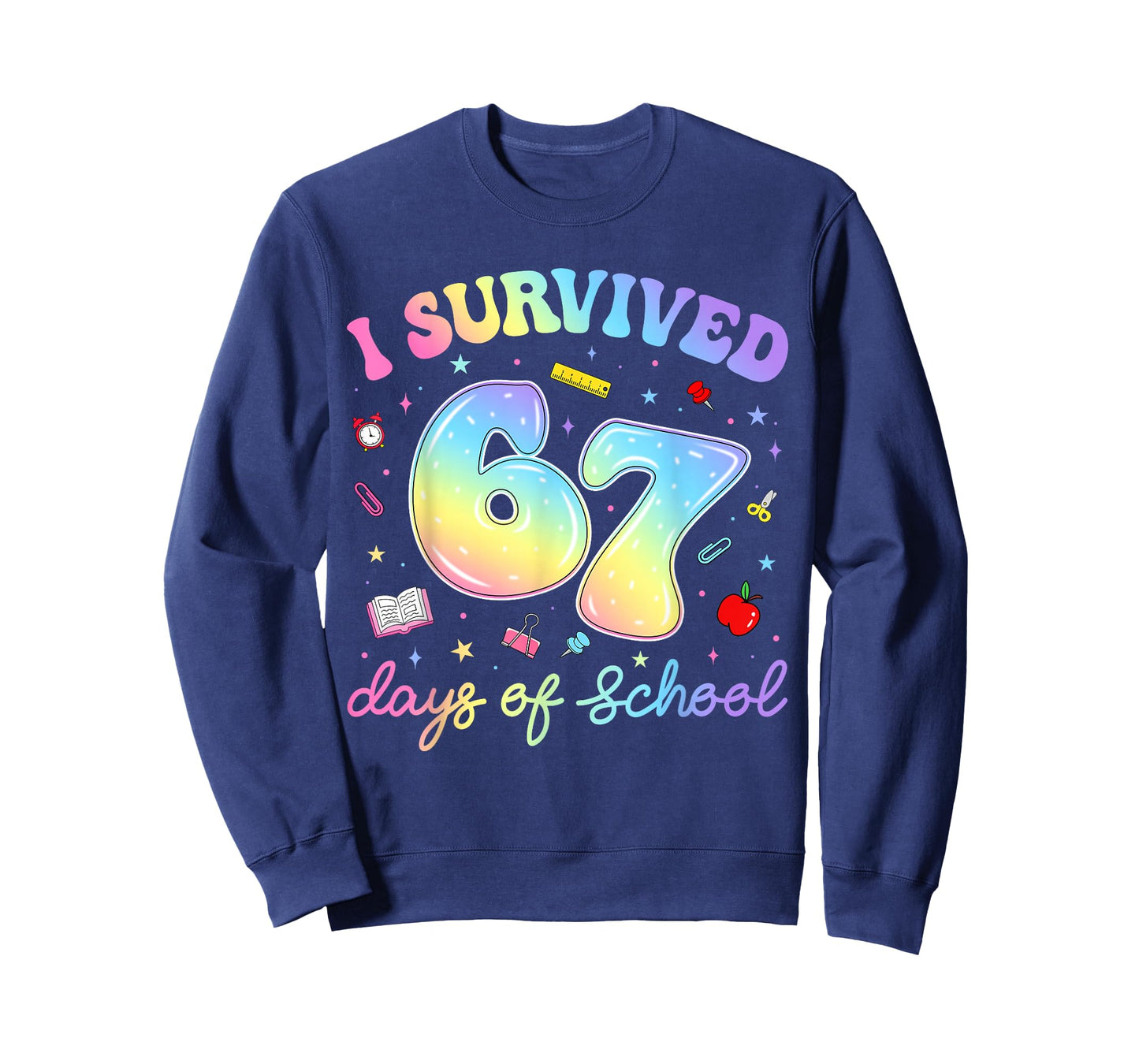 I Survived 67 Days of School Funny Meme Teacher Student T-Shirt