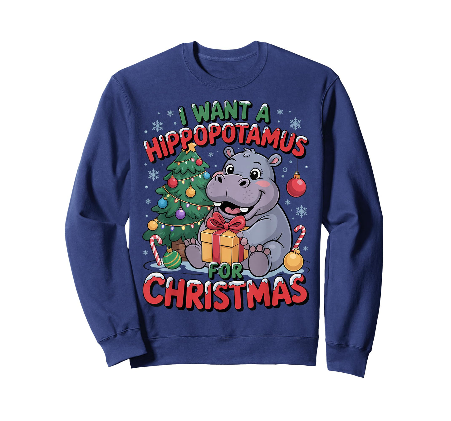 I Want A Hippopotamus for Christmas Shirt Funny Xmas 2025 T-Shirt