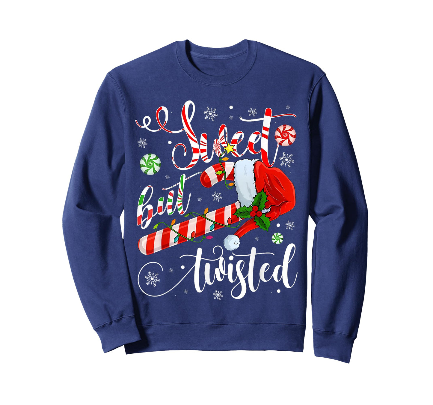 Sweet But Twisted Funny Christmas Candy Cane Xmas Holiday T-Shirt