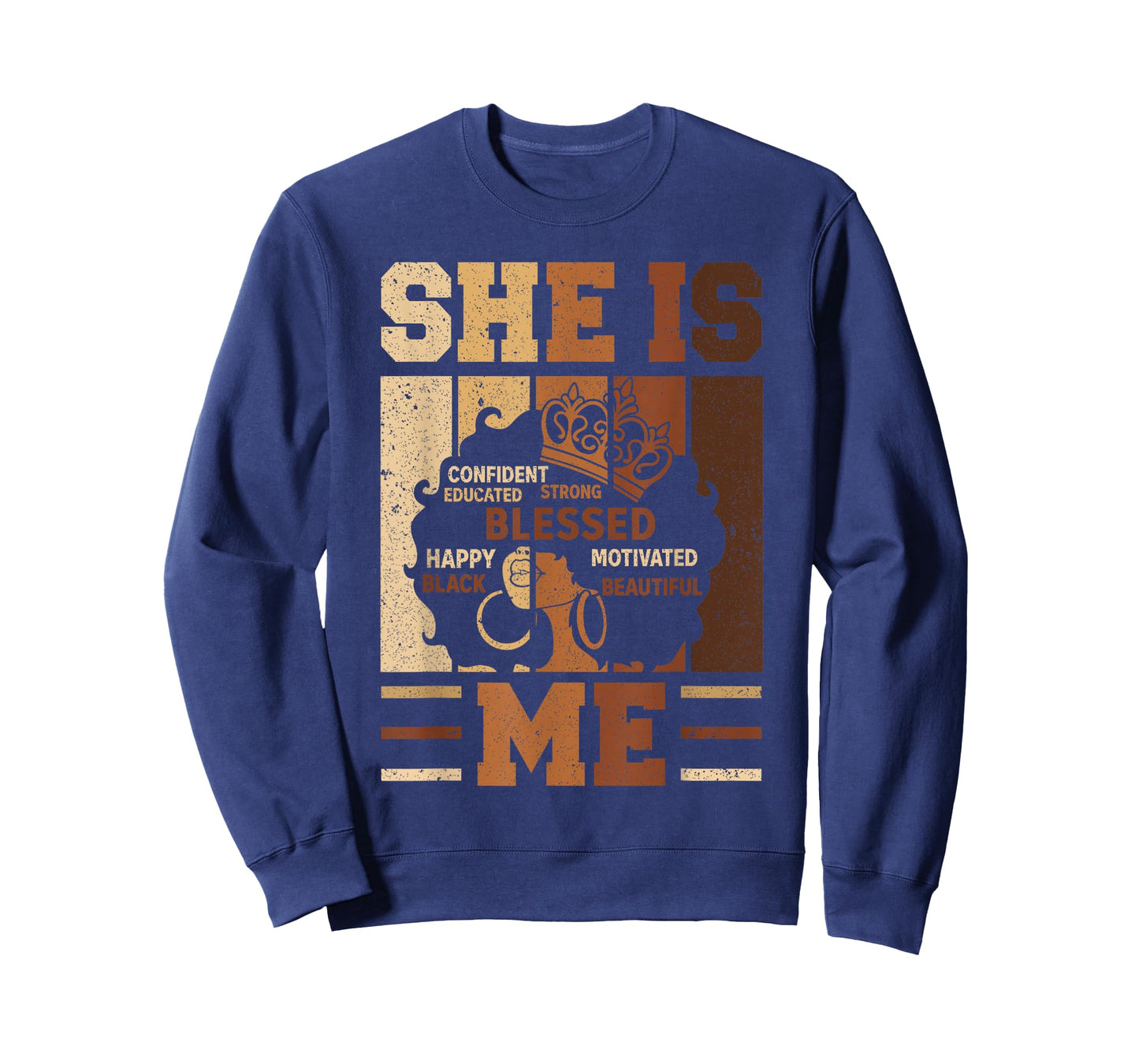 She is Me Beautiful Blessed Afro Melanin Queen Black History T-Shirt