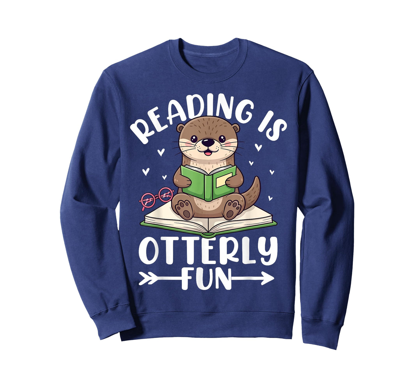 Cute Otter Reading Book Lover Sea Otters Animal Lover T-Shirt