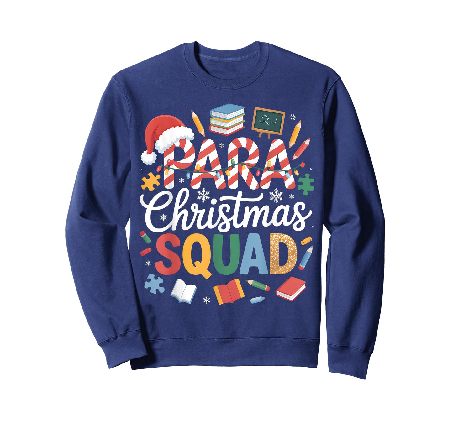 para Christmas Squad Teacher Paraprofessional Holiday T-Shirt