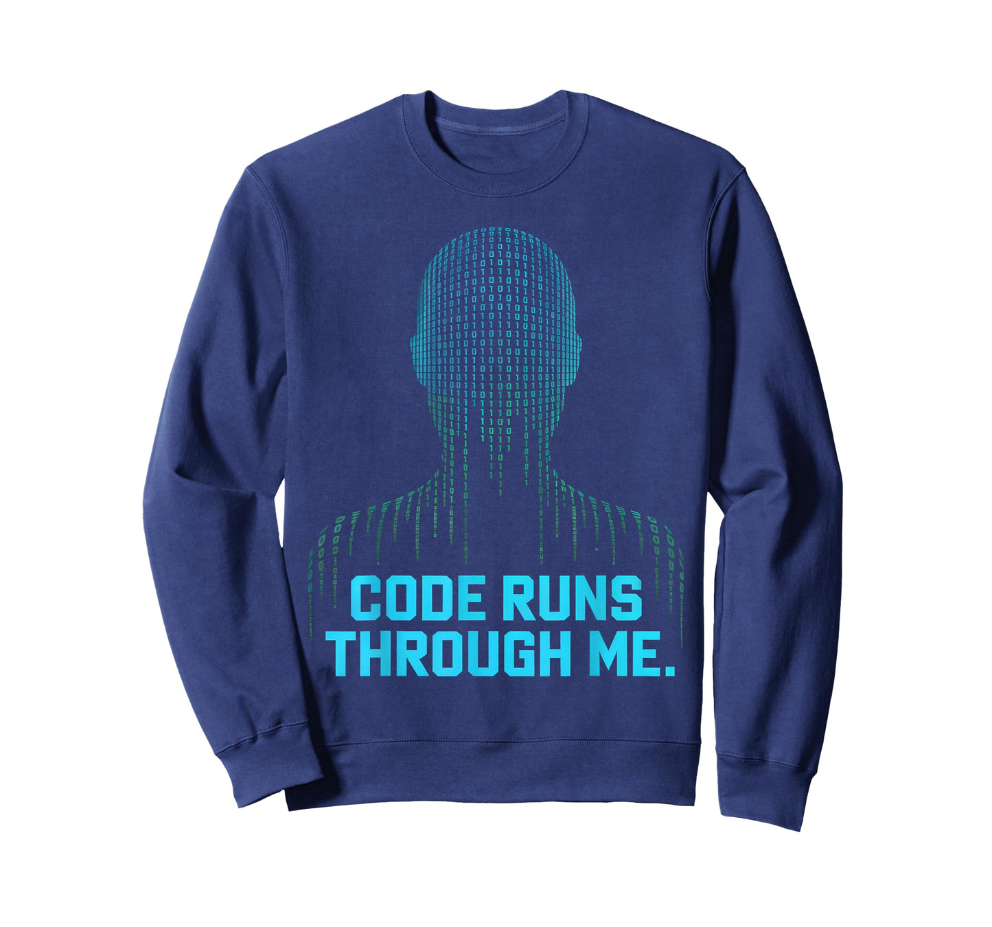 Code Runs Through Me Cool Programmer Binary Code Design T-Shirt
