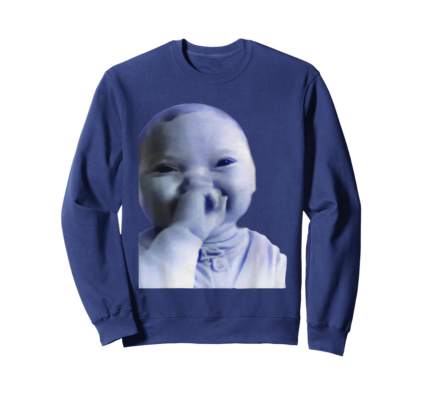 Funny Holding Back A Laugh Ai Baby Laughing Meme T-Shirt