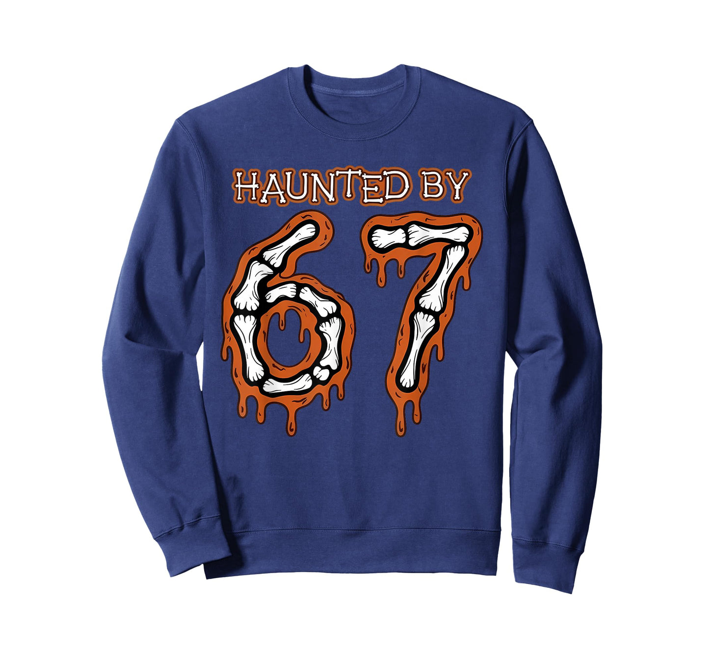 Haunted by 67 Dripping Horror Skeleton Meme Halloween Kids T-Shirt