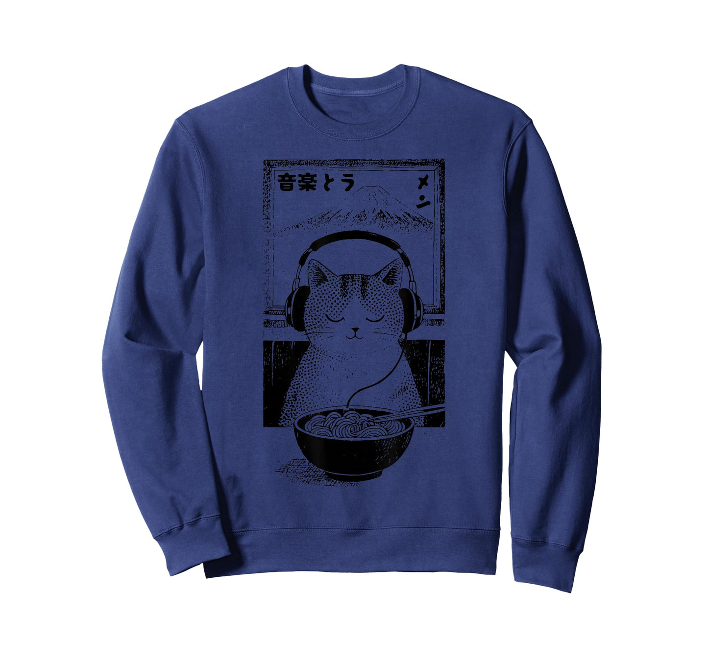 Music & Ramen Cat - Kitten Eating Ramen - Neko Ramen Cat T-Shirt