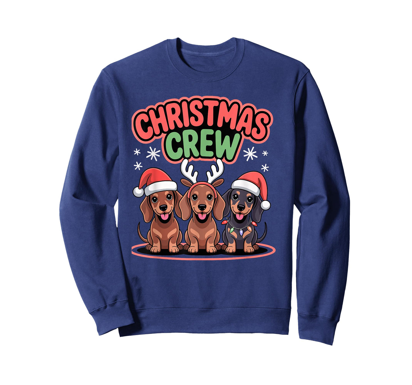 Christmas Crew Xmas Sausage Wiener Funny Christmas Dachshund T-Shirt