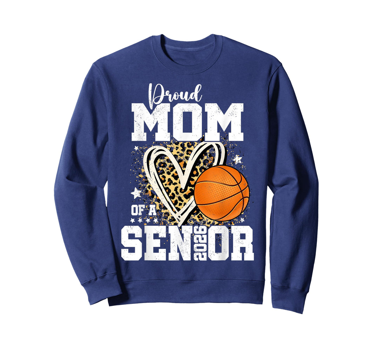 Proud Mom of A 2026 Senior Basketball Graduation Leopard T-Shirt