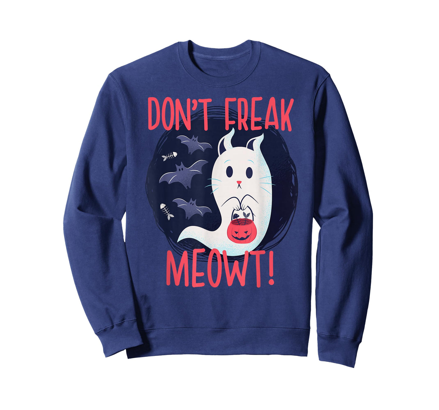 Don't Freak Meowt! Paranormal Halloween Cat Meme T-Shirt