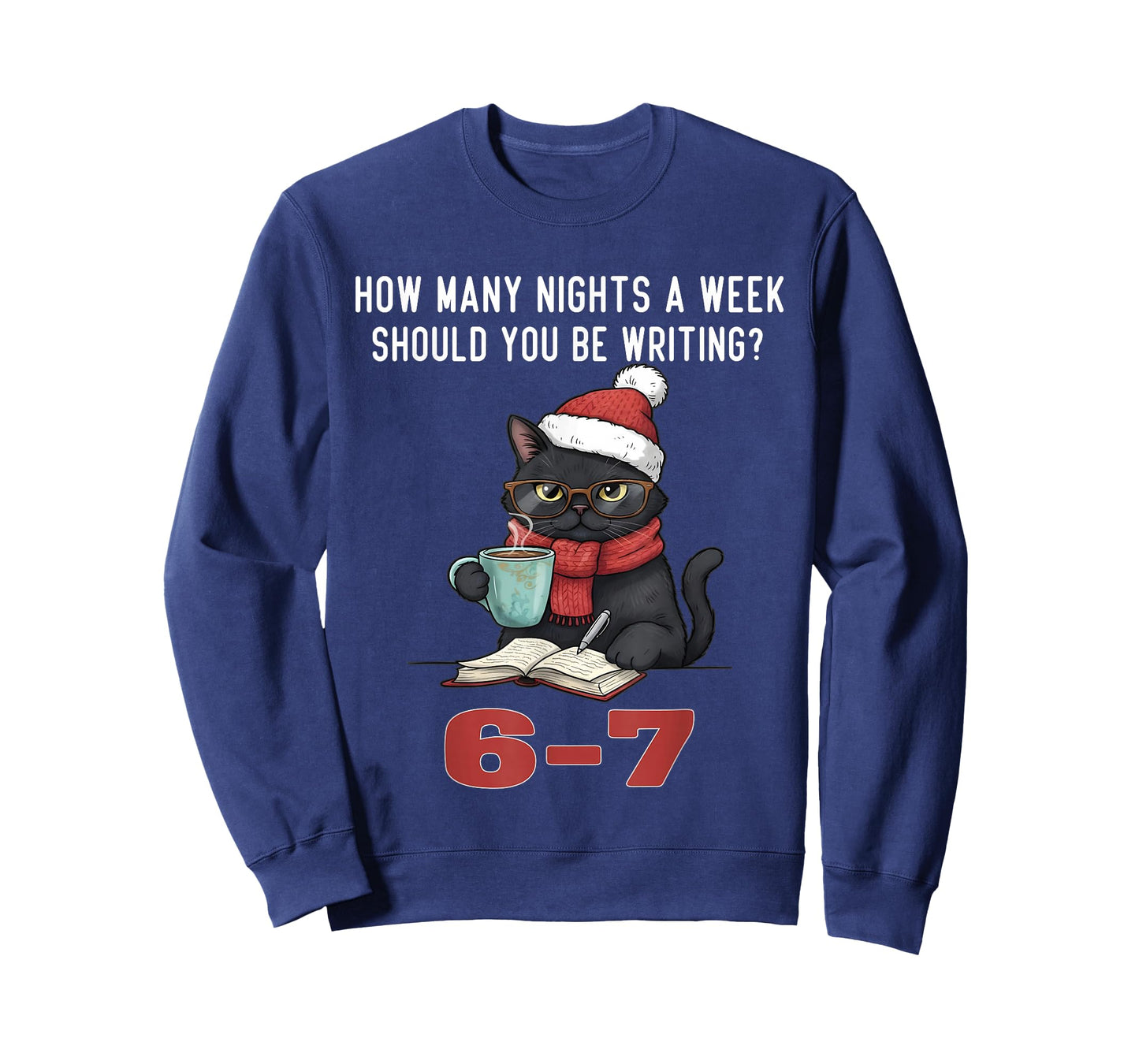 Funny 67 Meme Writing Lover Cat Teacher Christmas T-Shirt