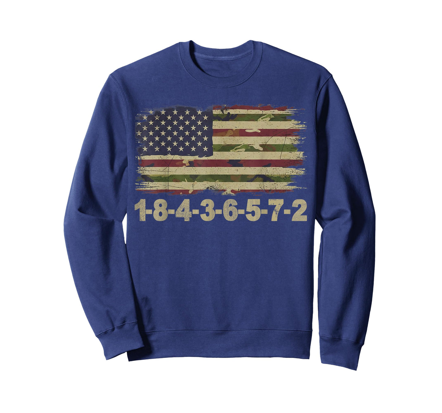 USA Flag 18436572 Firing Order Small Block Engine V8 Block T-Shirt