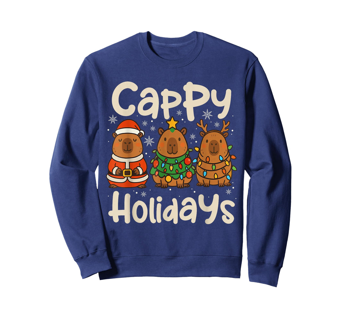 Cappy Holidays Capybara Christmas Pajama Rodent Animal T-Shirt
