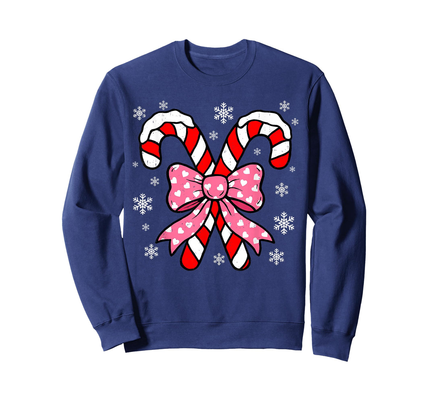 Candy Cane Christmas Season Retro Coquette Bow Xmas Holiday T-Shirt