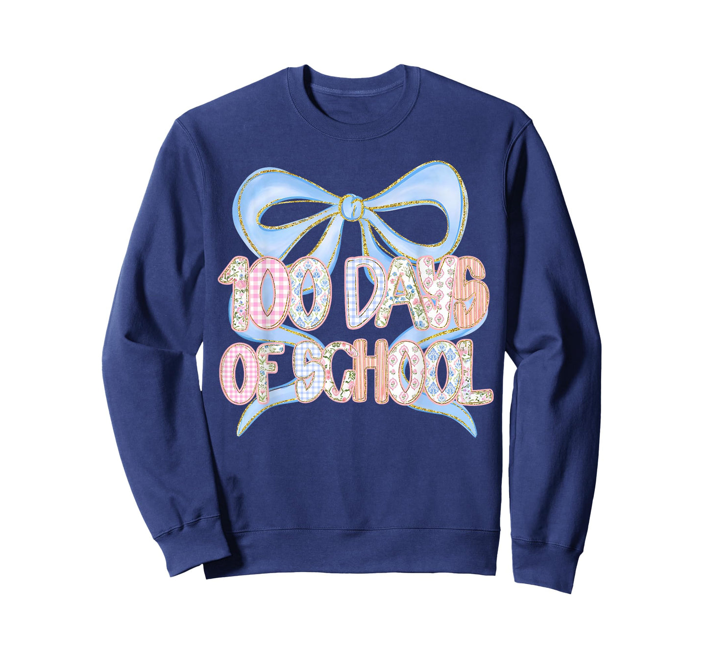Happy 100 Days of School Student Teacher Coquette Bow Retro T-Shirt