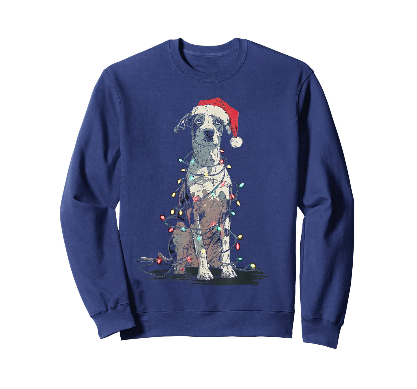 Funny Catahoula Leopard Dog Christmas Graphics Lights Lover T-Shirt