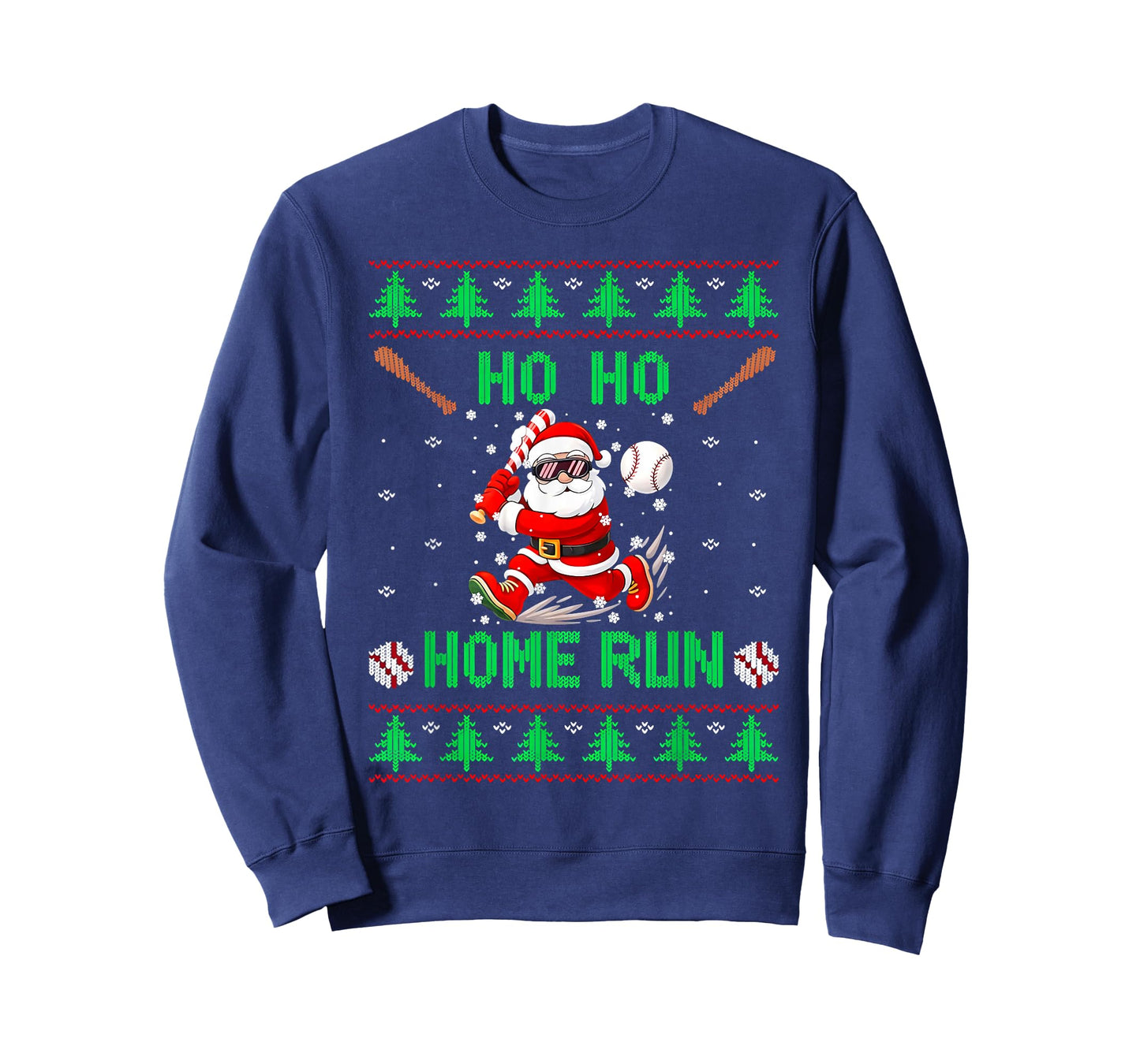 Ho Ho Home Run Baseball Christmas Santa Ugly Xmas Pajamas PJ T-Shirt