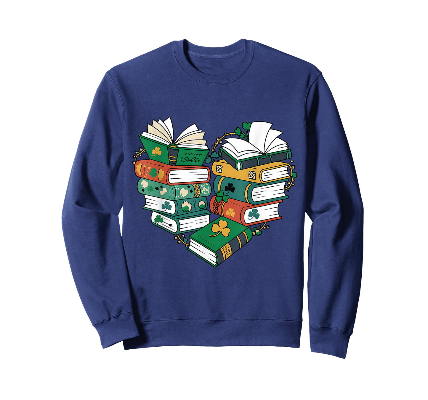 Book Lover Heart Shape Reading Librarian St Patrick Day T-Shirt