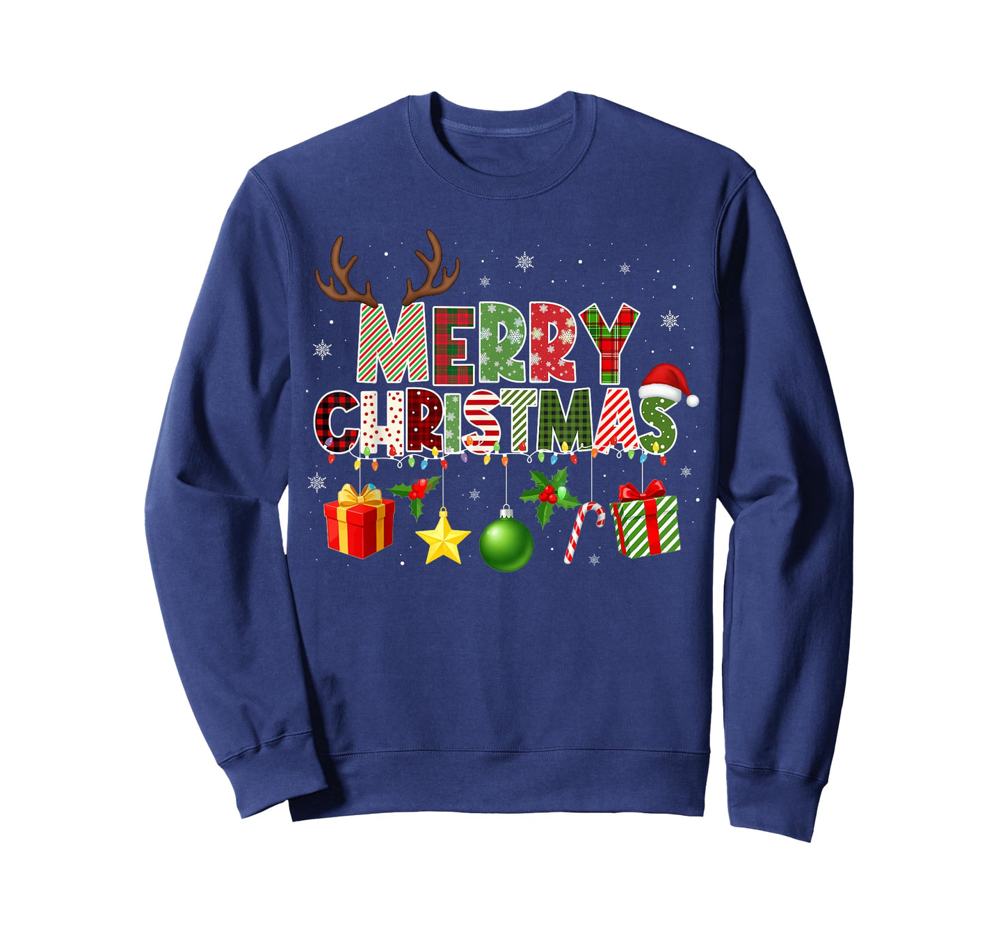 Merry Christmas Lights Xmas Holiday Family Men Women T-Shirt