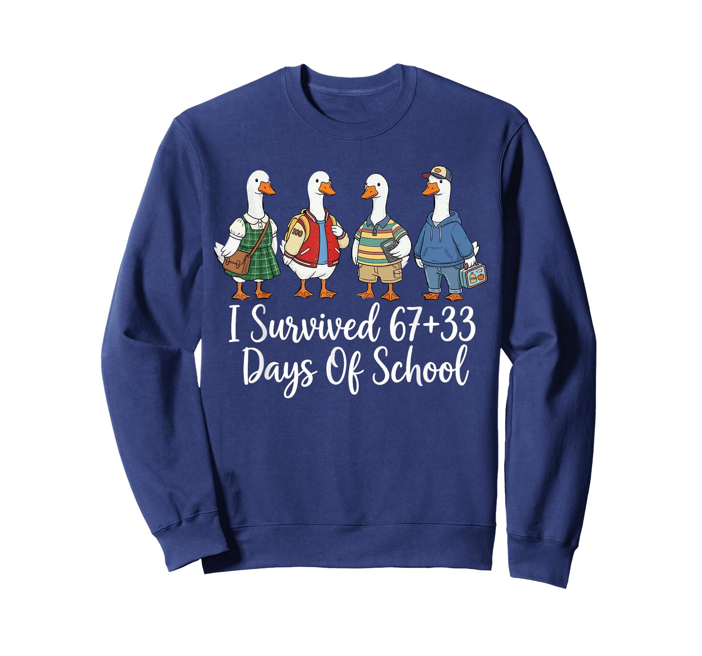 I Survived 67+33 Funny 100th Days of School Teachers T-Shirt