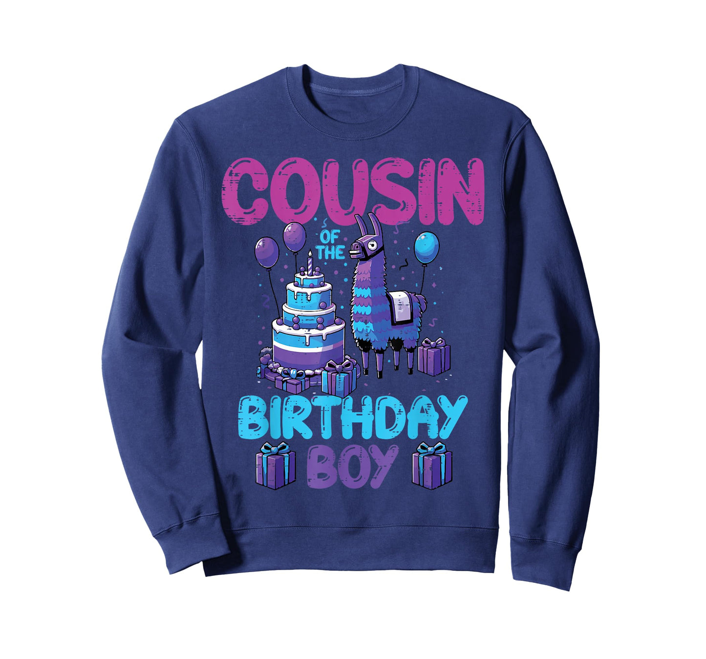 Cousin Birthday Boy Llama Pinata Bday Party Boys Girls Kid T-Shirt