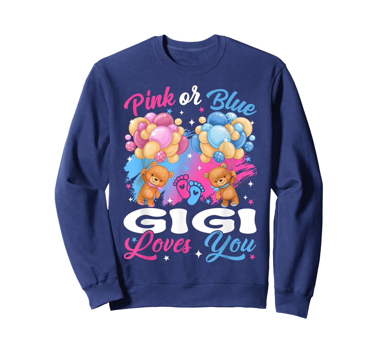 Bears Pink Or Blue Gigi Loves You Gender Reveal T-Shirt