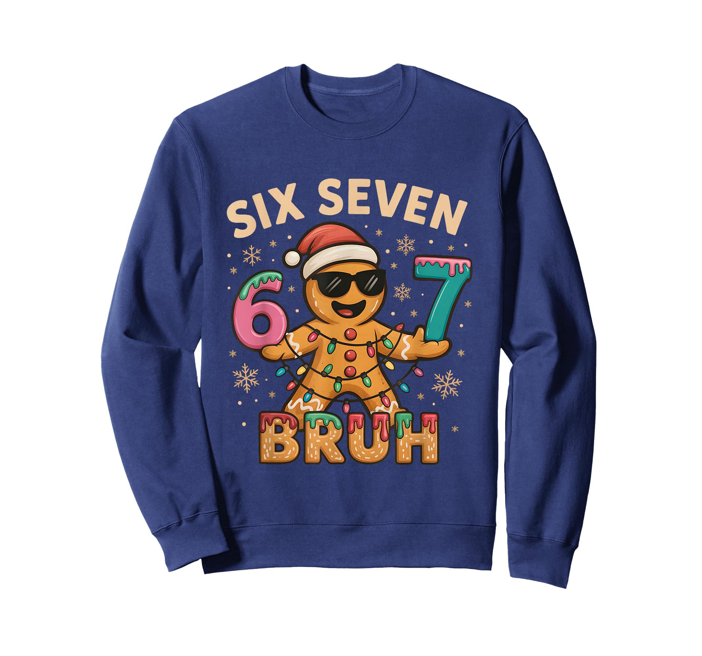 Bruh 67 Christmas Six Seven Gingerbreadman Boys 67 Christmas T-Shirt