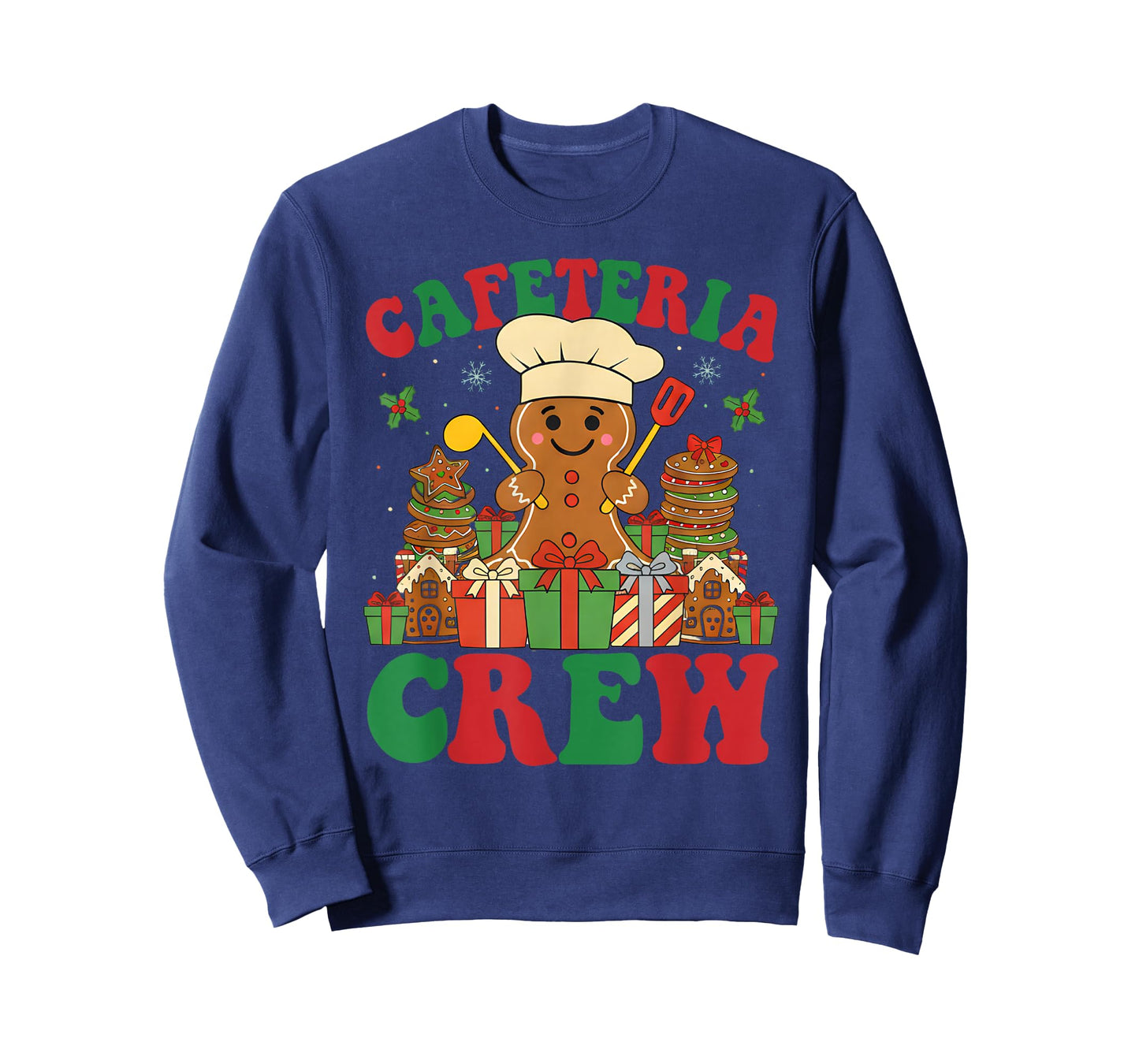 Cafeteria Crew Gingerbread Lunch Lady Worker Xmas Women T-Shirt