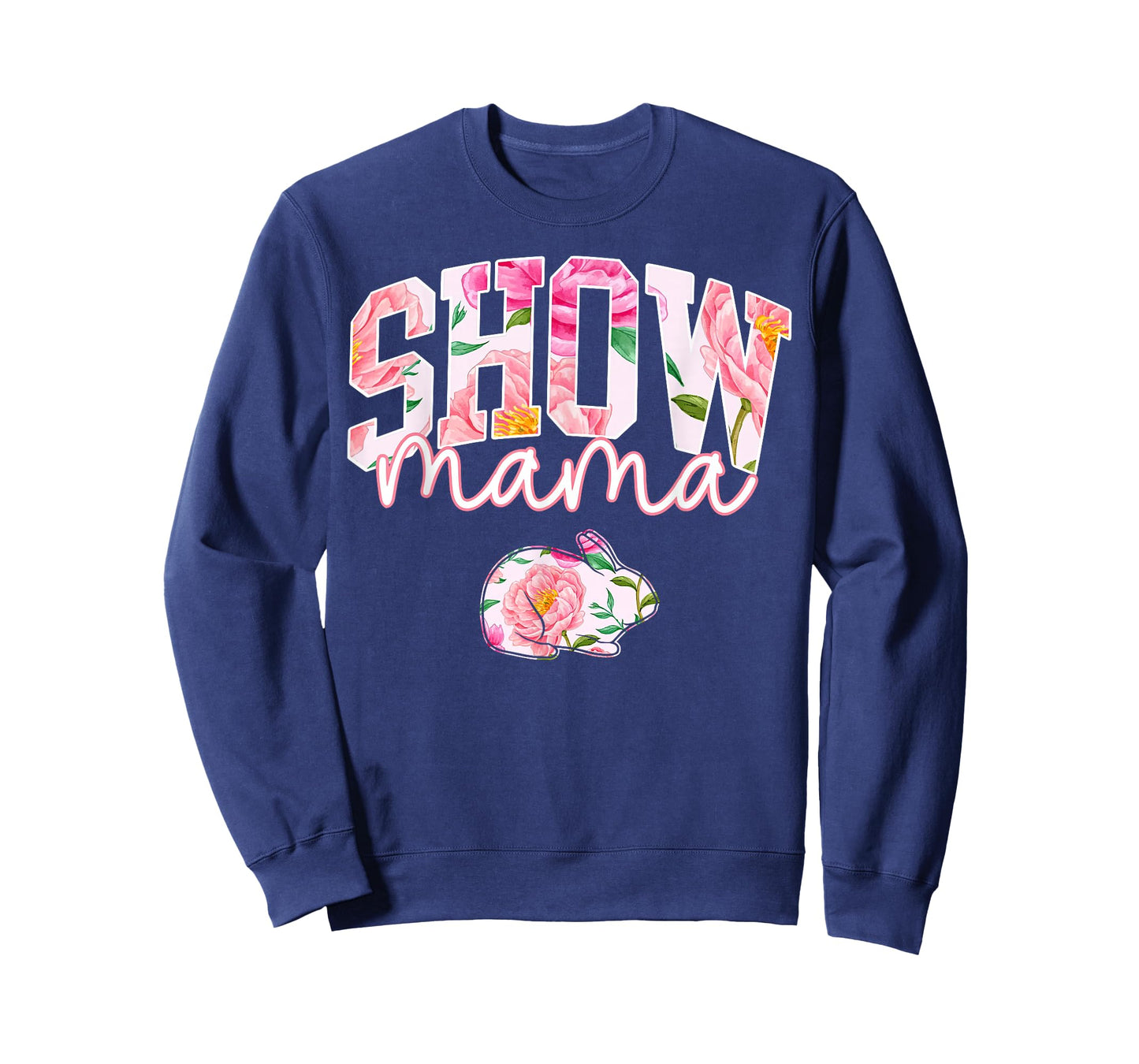 Stock Show Rabbit Mom Livestock County Bunny Mama Floral T-Shirt