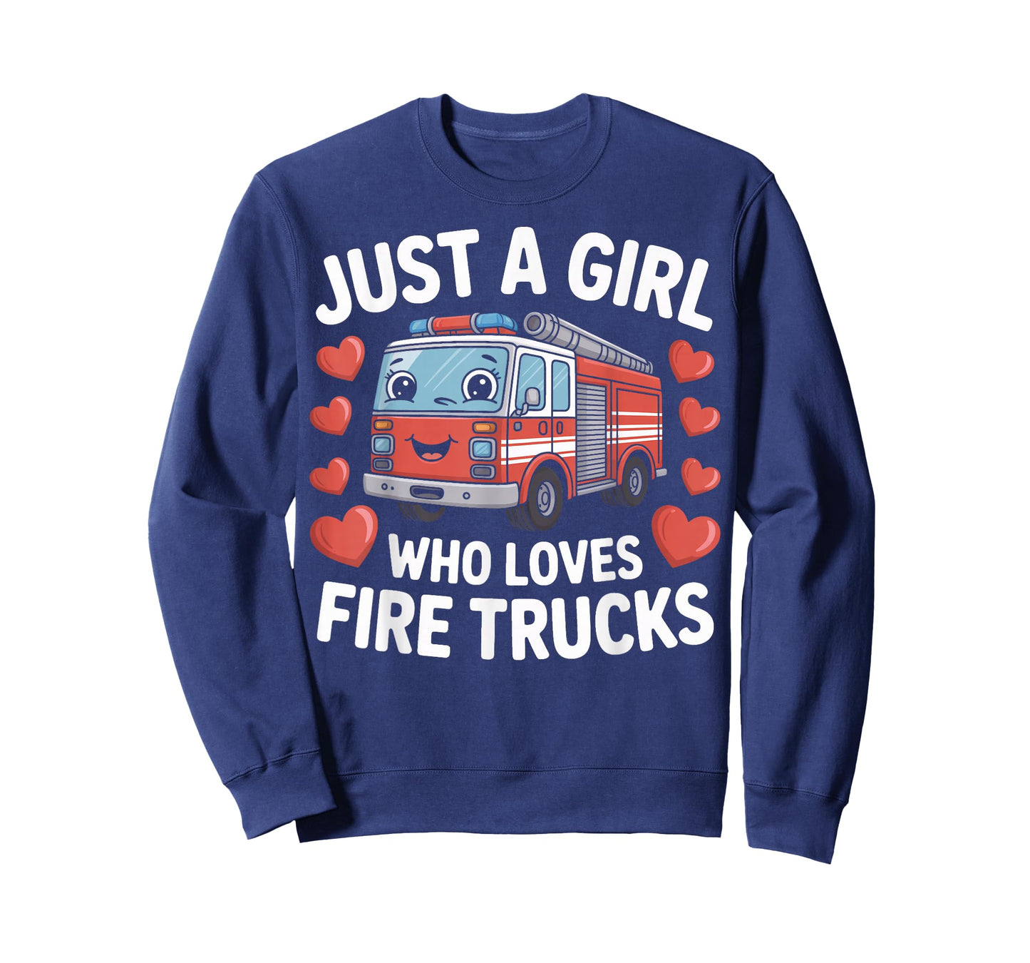 Just A Girl Who Loves Fire Trucks First Responder Fans T-Shirt