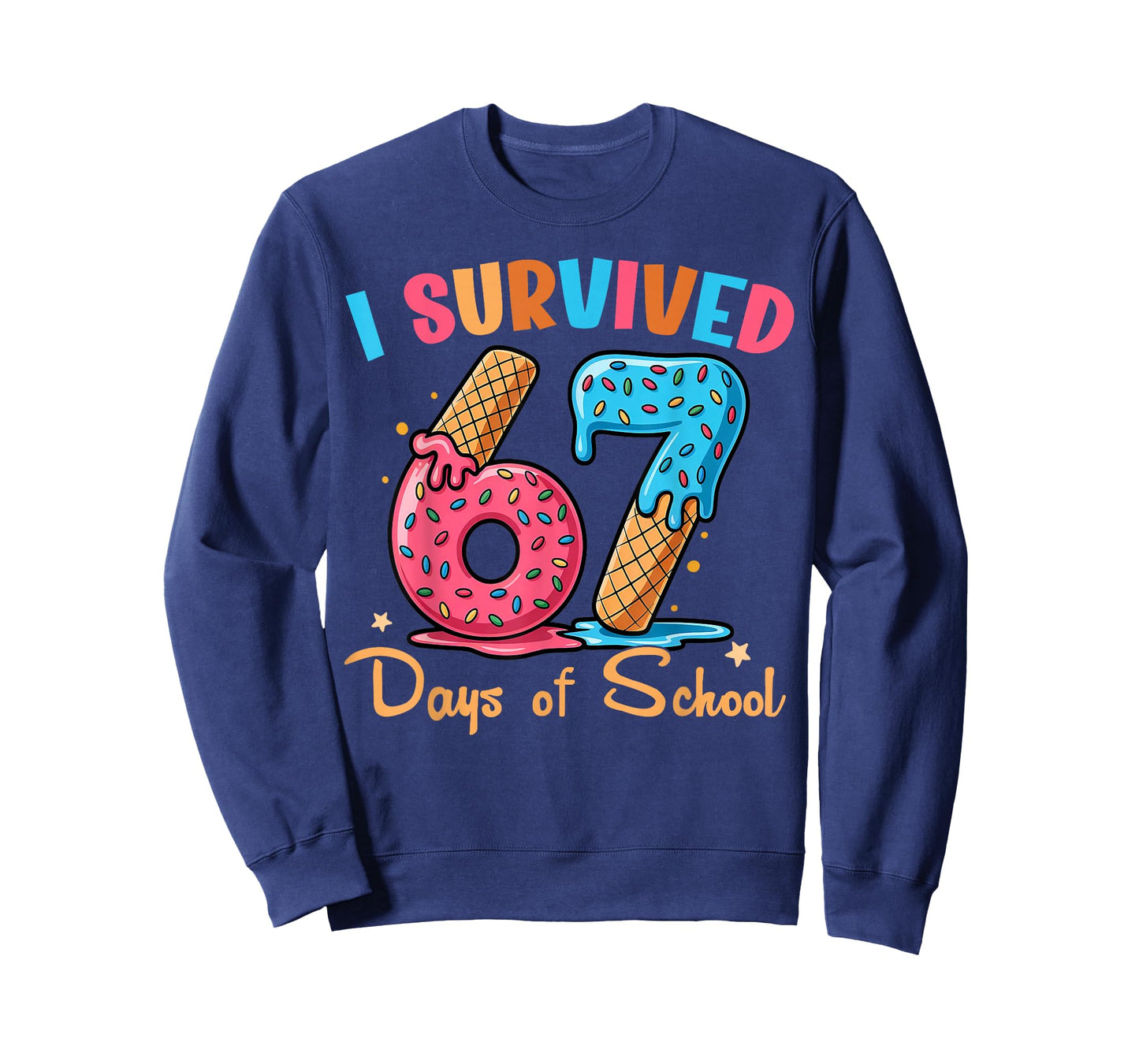 I Survived 67 Days of School Funny Six Seven Meme Teacher T-Shirt