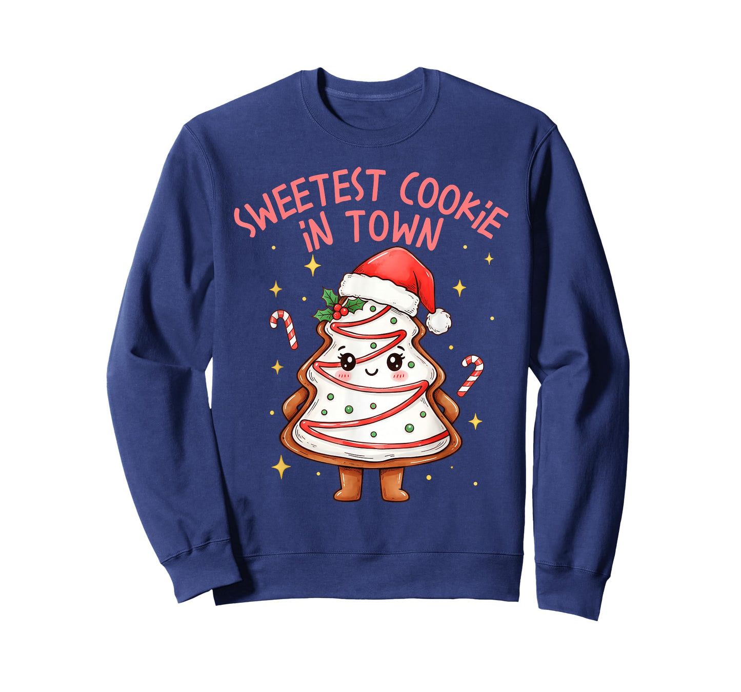 Girl Xmas Sweetest Cookie in Town Funny Christmas Tree Cakes T-Shirt