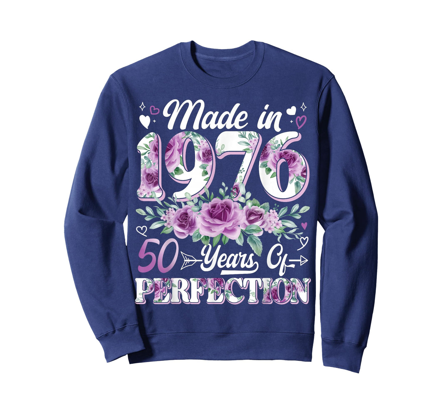 50 Year Old Made in 1976 Floral 50th Birthday Women T-Shirt