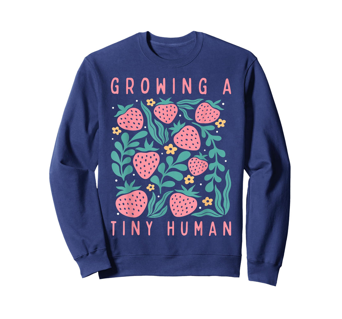 Growing A Tiny Human Strawberry Pregnancy Announcement T-Shirt