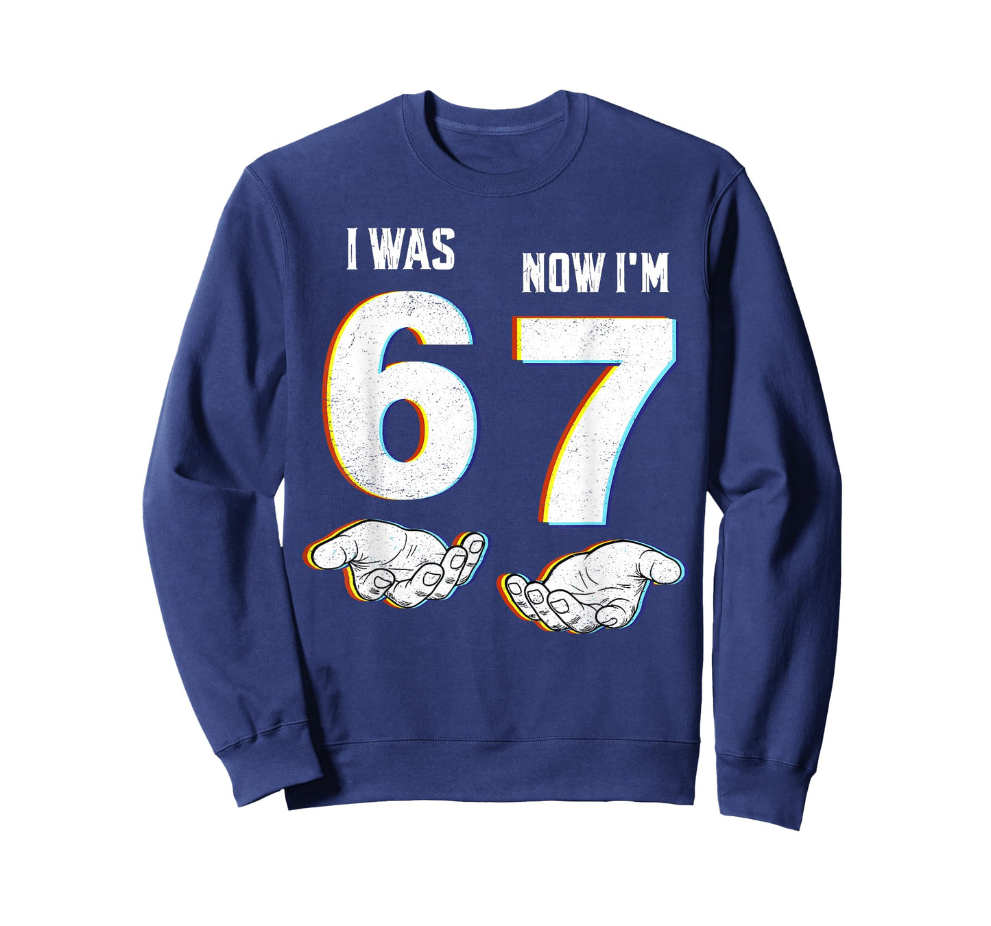 Six Seven Meme 7 Year Old Birthday Shirt was 6 Now I'm 7 T-Shirt