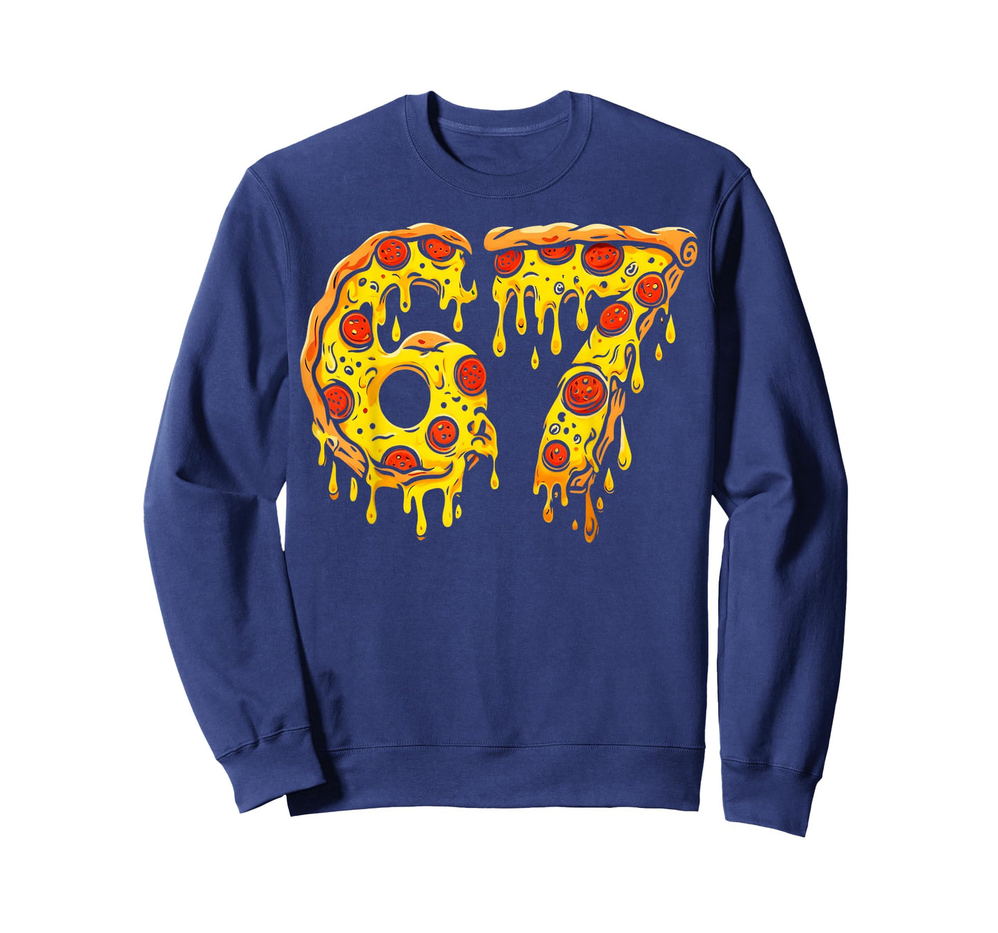 67 Pizza Meme Funny Six Seven Gen Alpha Slang Kids Design T-Shirt
