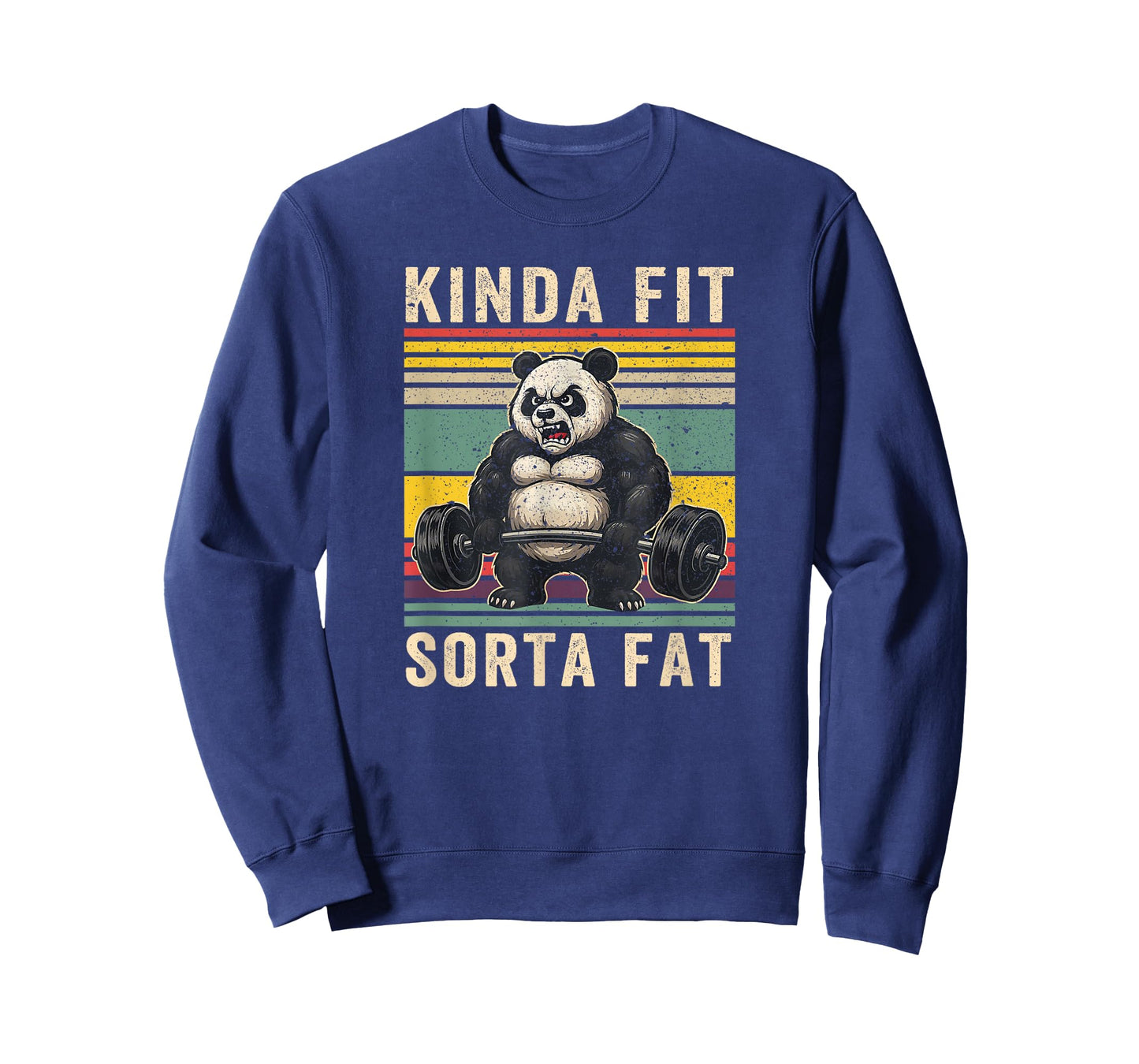 Kinda Fit Sorta Fat Funny Gym Panda Weightlifting Workout T-Shirt