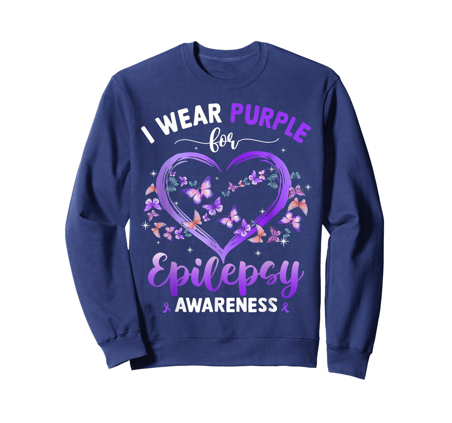 I Wear Purple for Epilepsy Awareness Month Heart Warrior T-Shirt